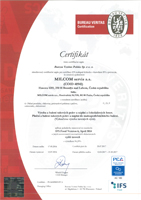Certifikát jakosti IFS - CZ